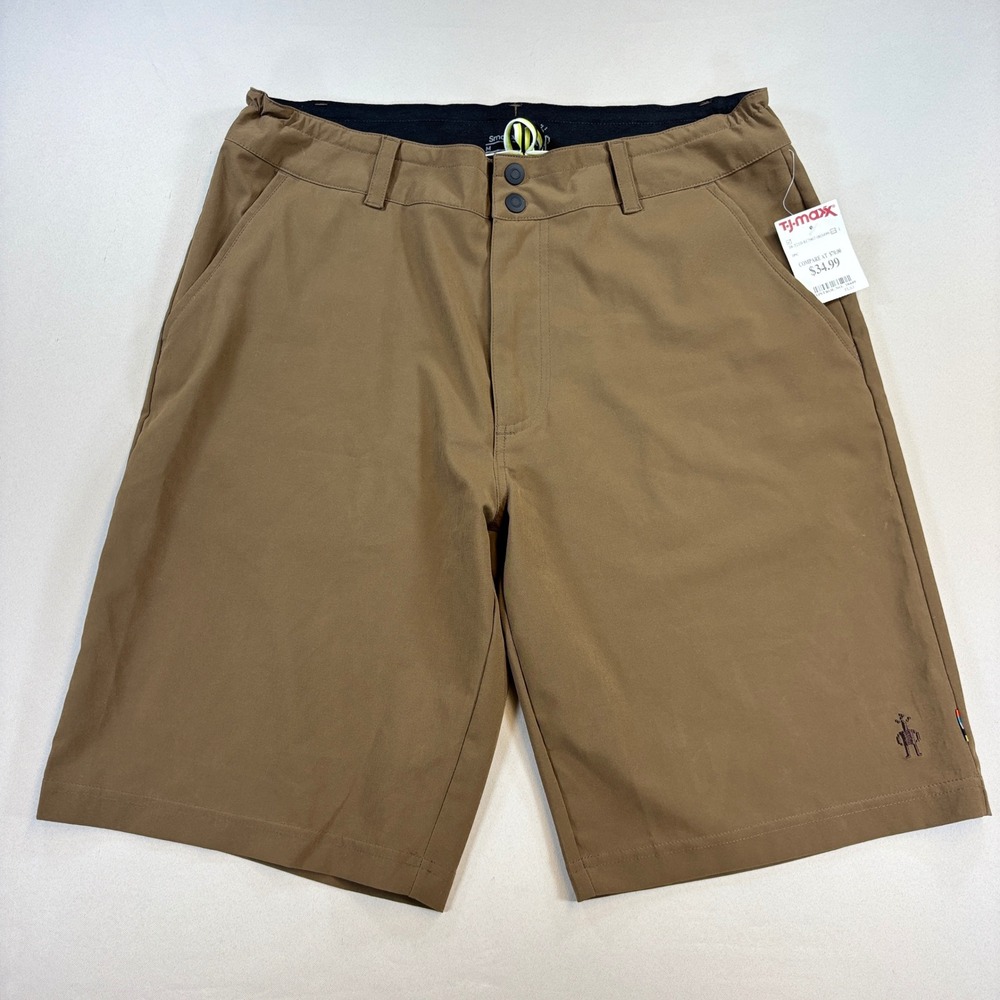 Smartwool Shorts Mens Medium Brown NWT Stretch Hiking Outdoor Travel Golf 10in